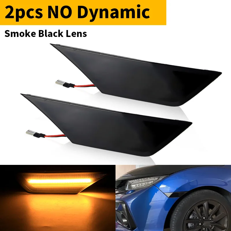 ตัวเลือกสินค้า ไฟสัญญาณ LED รมควัน Clear Side Marker สำหรับ Honda Civic 2016+