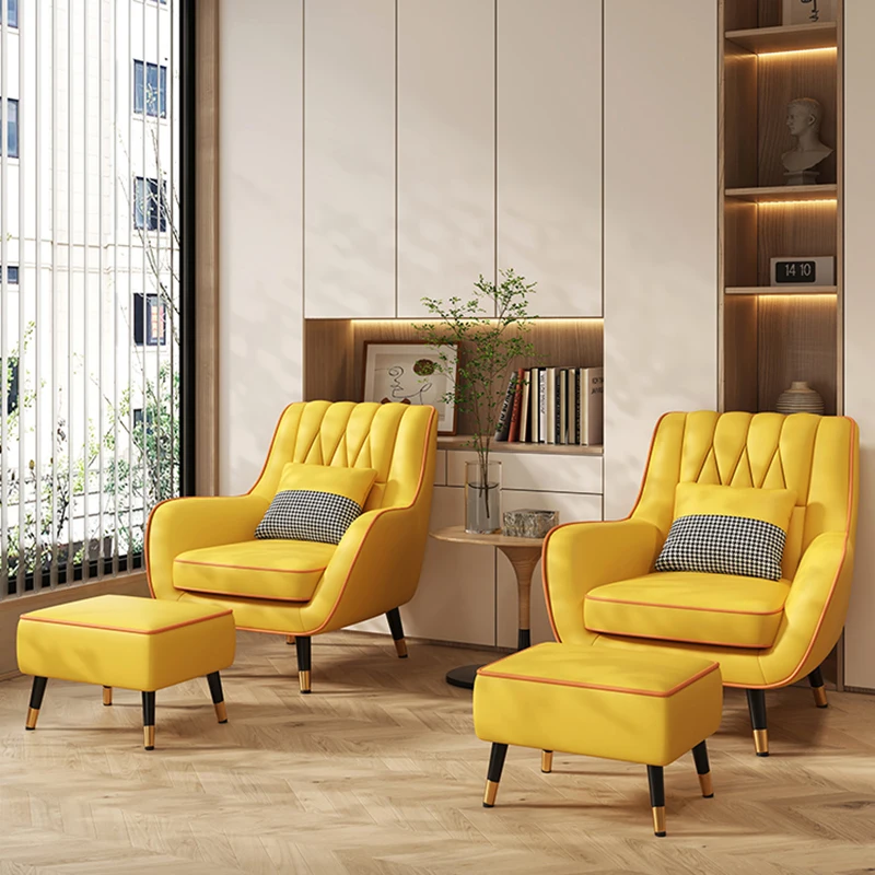 

Sofa Nordic Living Room Chairs Arm Lounge Relax Salon Single Living Room Chairs Lazy Modern Luxury Fauteuil Home Furniture WK
