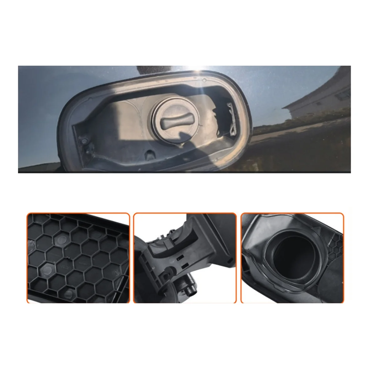Car Fuel Filler Housing with Flip Cover 2536305902 for Mercedes Benz GLC W253 2015- Fuel Tank Cap