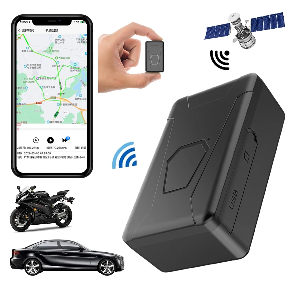 

PG-10 Mini Car GPS Tracker Vehicle GPS Locator Anti-Lost Tracking Device APP Control Audio Recording 2G