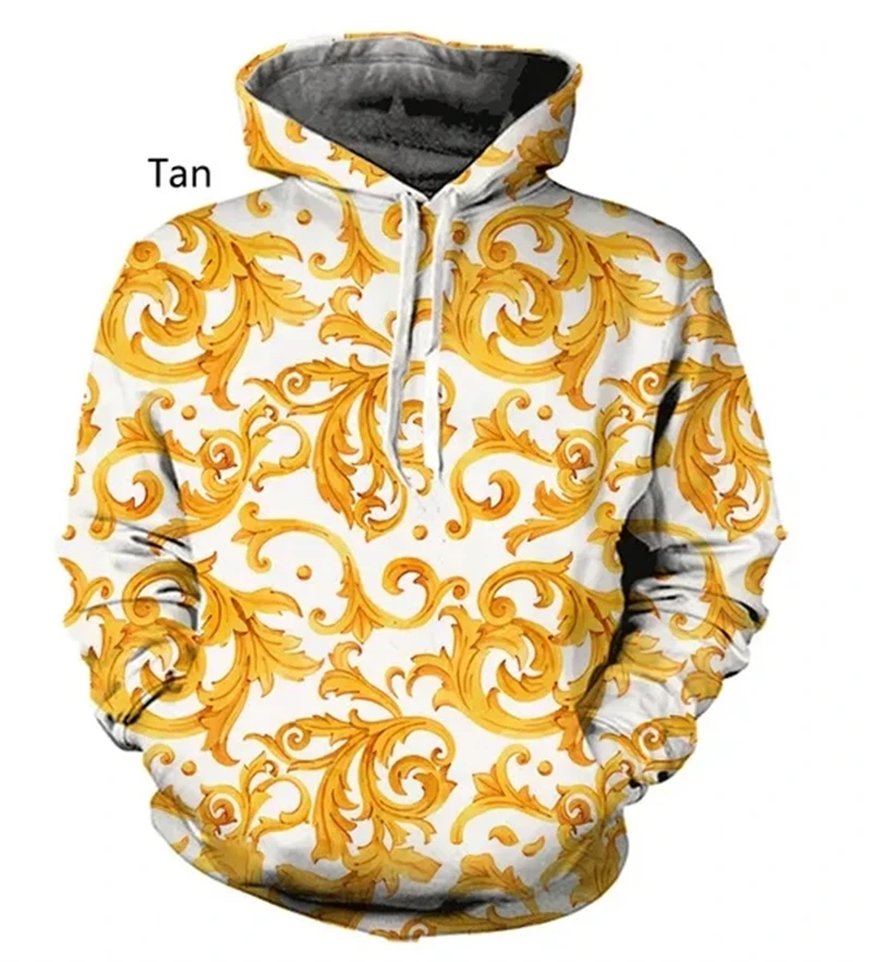 thumbnail image 1 of Nueva moda casual para hombre, sudadera con capucha sencilla con estampado 3D dorado, sudaderas con capucha personalizadas para hombre, ropa para hombre, 1 of 4
