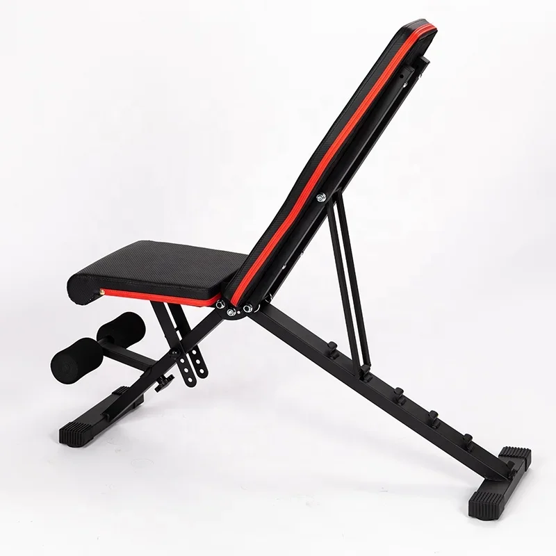 Hot Sale Folding Dumbbell Weight Lifting Bench Sit Up Home Gym Fitness Exercise Flat Adjustable For Sale