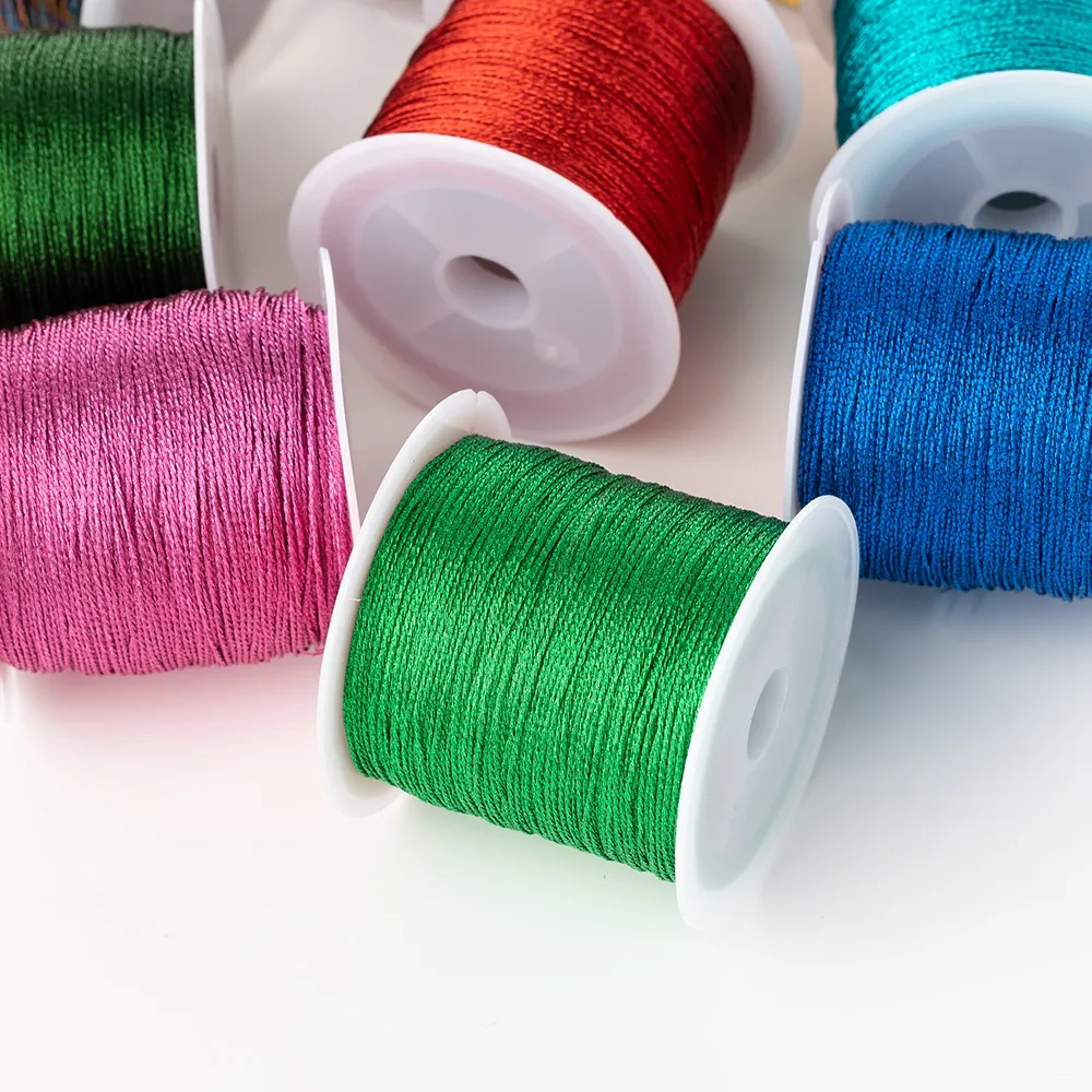 Premium Nylon Gold-Silver Thread for Jewelry Crafting - 50m, 0.4mm