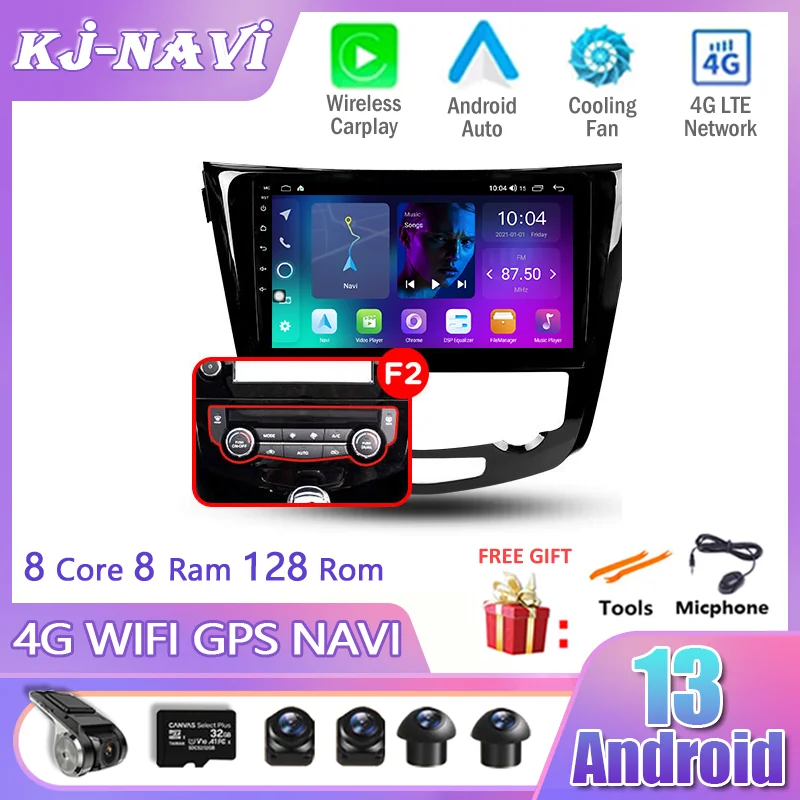 

Android 13 No 2din Dvd For Nissan X-Trail Xtrail 3 T32 2013 - 2017 Qashqai 2 J11 Car Radio Video Player GPS Navigation Stereo