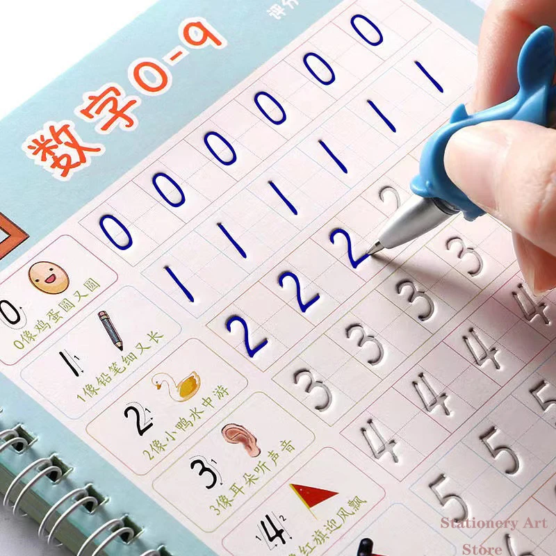 Learn Math English Book Paining Chinese Copybooks Learning Education Books for Kid School Books for Reuse Writing Work for Child