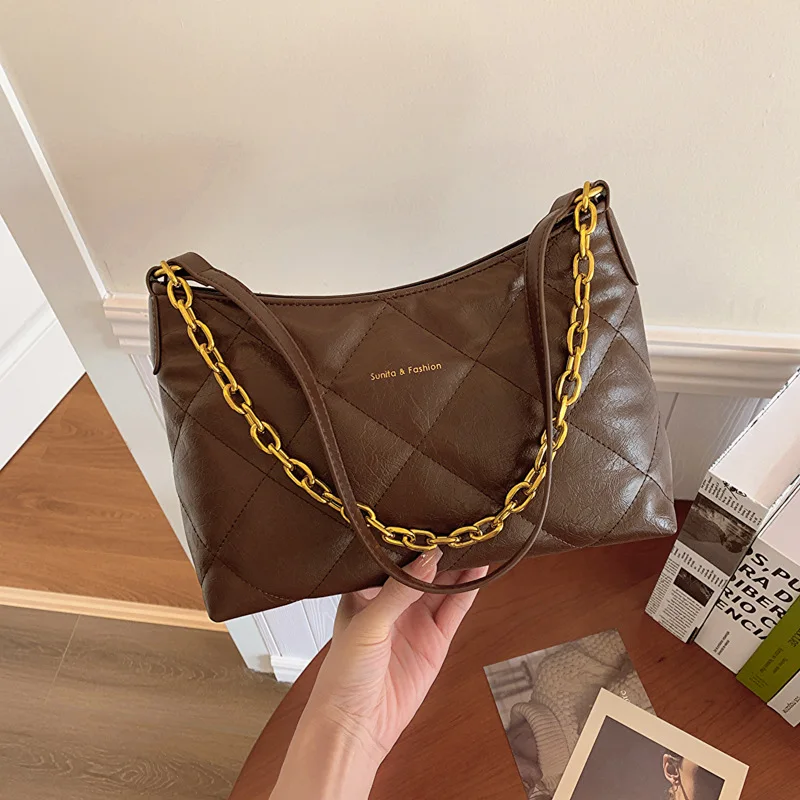 CGCBAG Designer Luxury Women Buckle Shoulder Bag Fashion High Quality PU Leather Female Messenger Bag Vintage Ladies Handbags