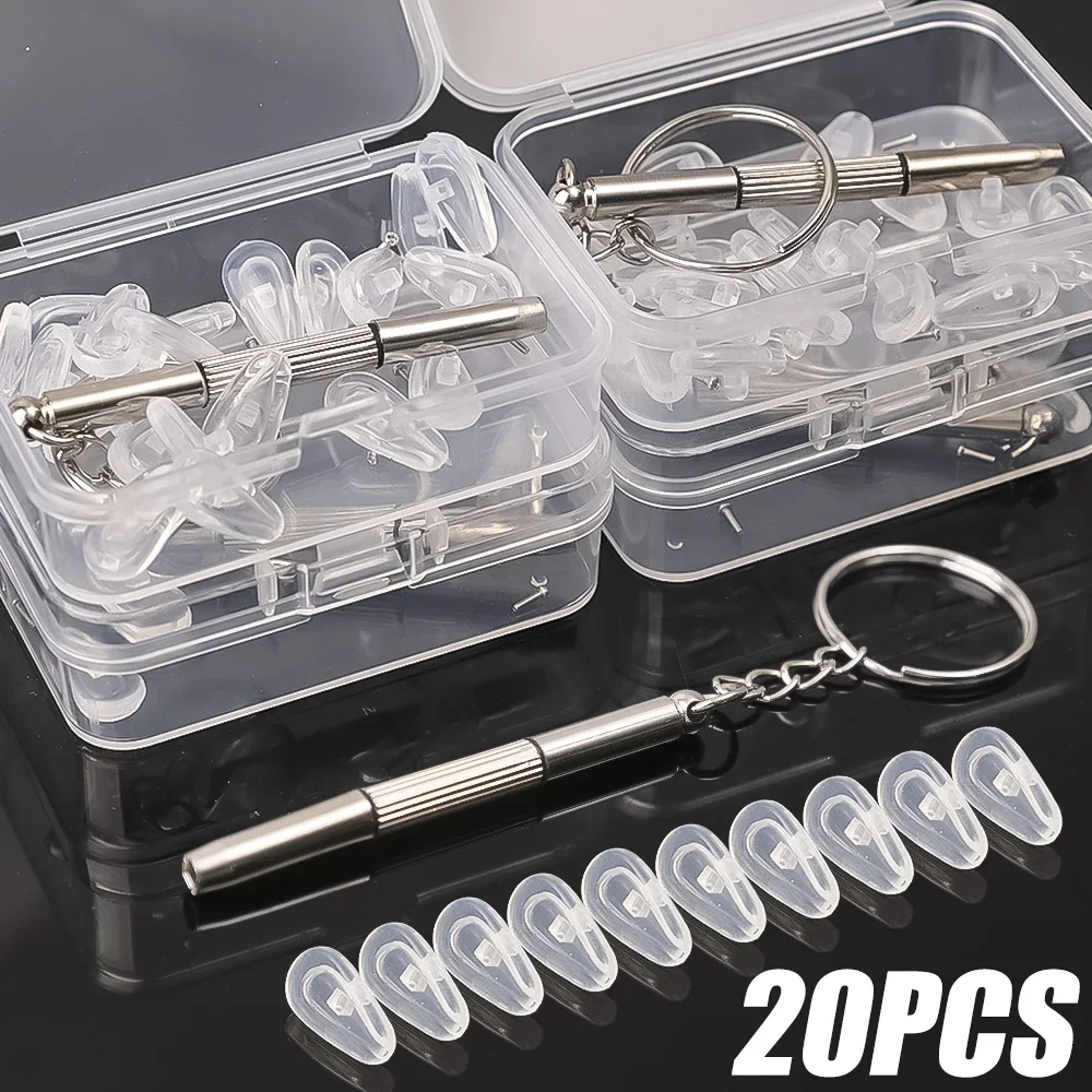 4-20pcs/set szilikon szemüvegek Nadrág éle Szerszámnyél Légzsák Lágy Szellőztet csúszásmentes Szellőztet Párna boles vel csavarok screwdrivers Szemüveg kiegészítők