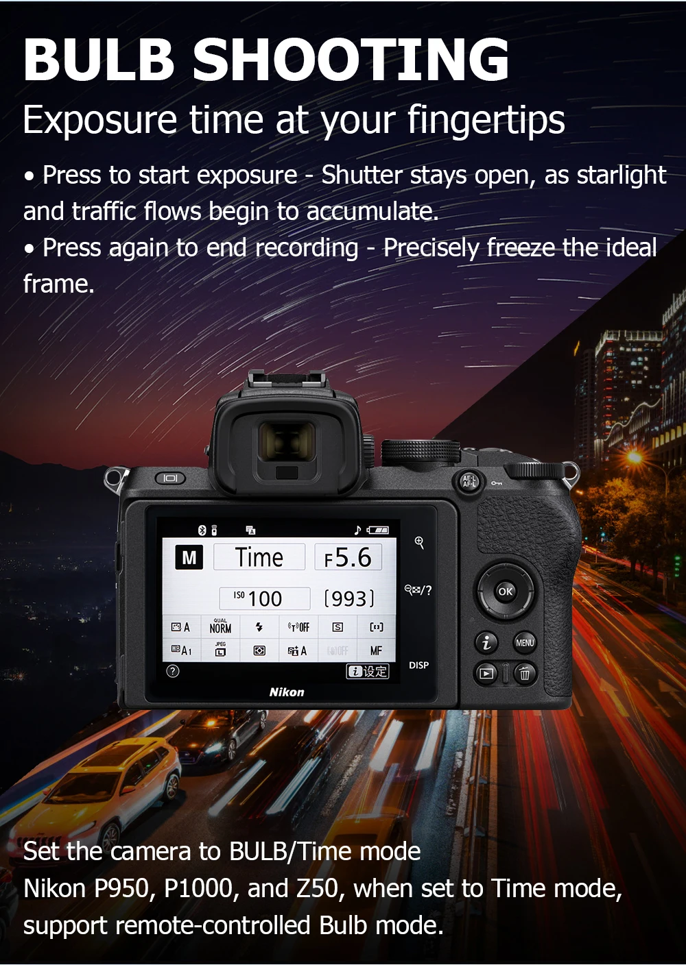 Replace ML-L7 Wireless Bluetooth Camera Remote Control Shutter Release for Z30