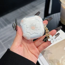 Floral Transparent Soft TPU Anti-Fall Earphone Case Cover - Buds Pro 2 (WHITE)