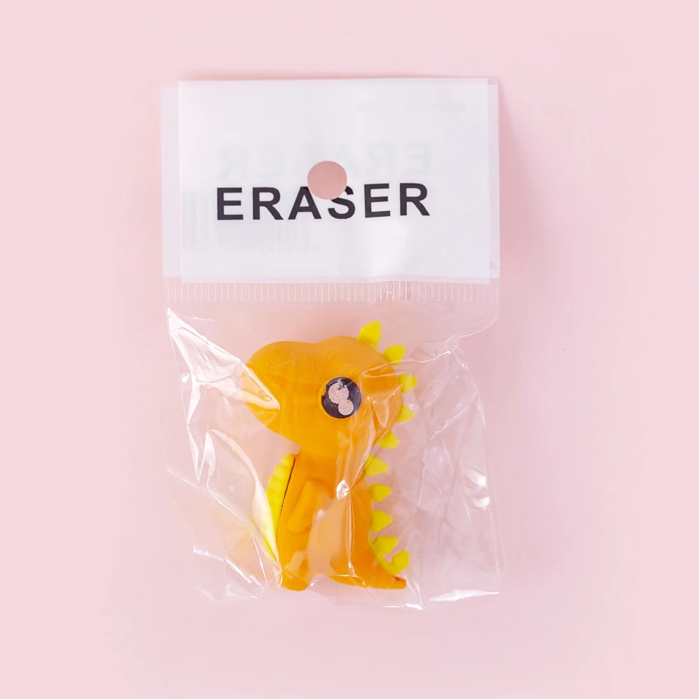 학생 문구 선물 노벨티, 공룡 모양 연필, 고무 지우개, 어린이 선물, 한국 문구 지우개, 핫 세일, 4 개