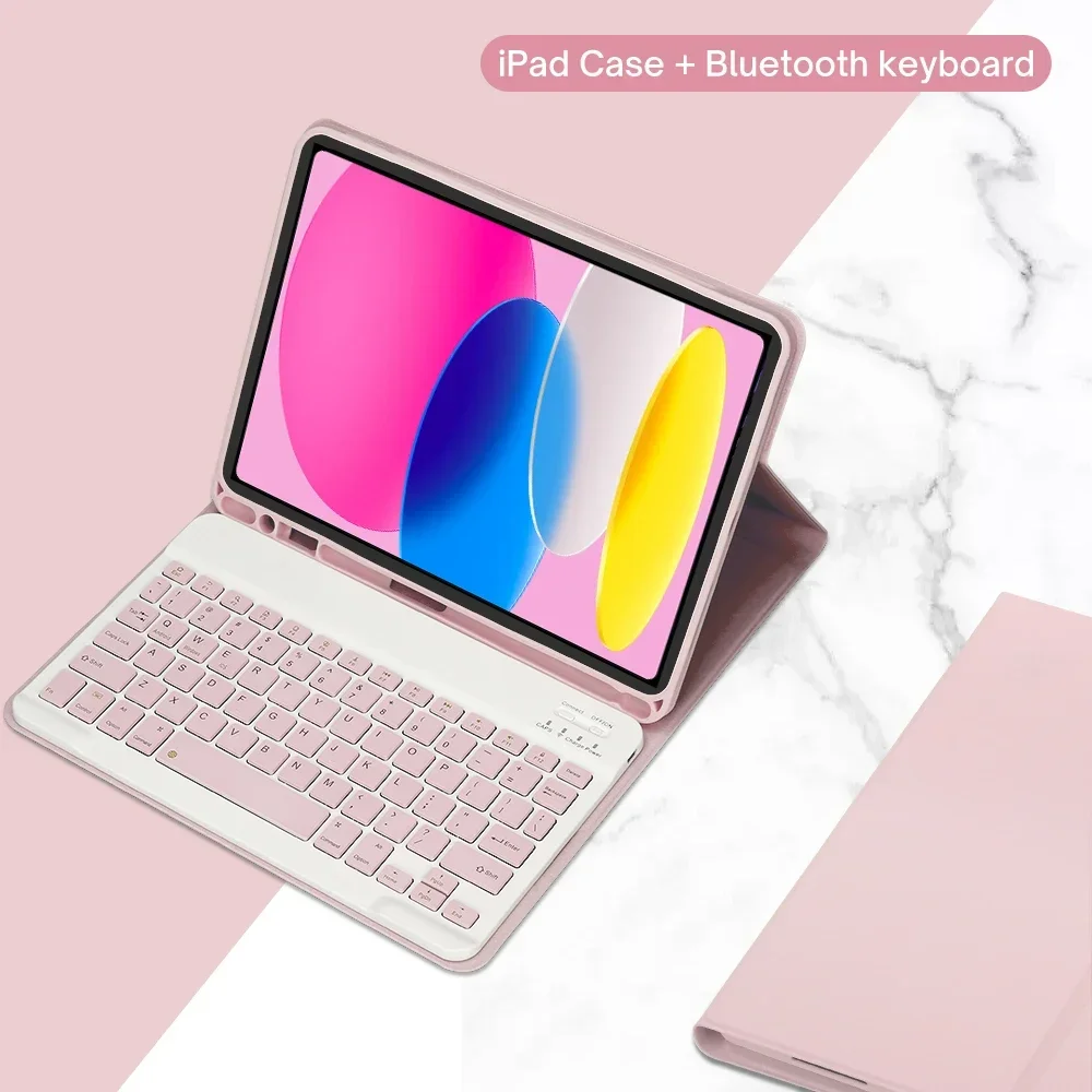 Ultimate Wireless Bluetooth Keyboard Case with Magnetic Leather Cover
