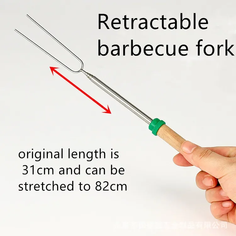 Barbecue Skewers Telescopic BBQ Fork