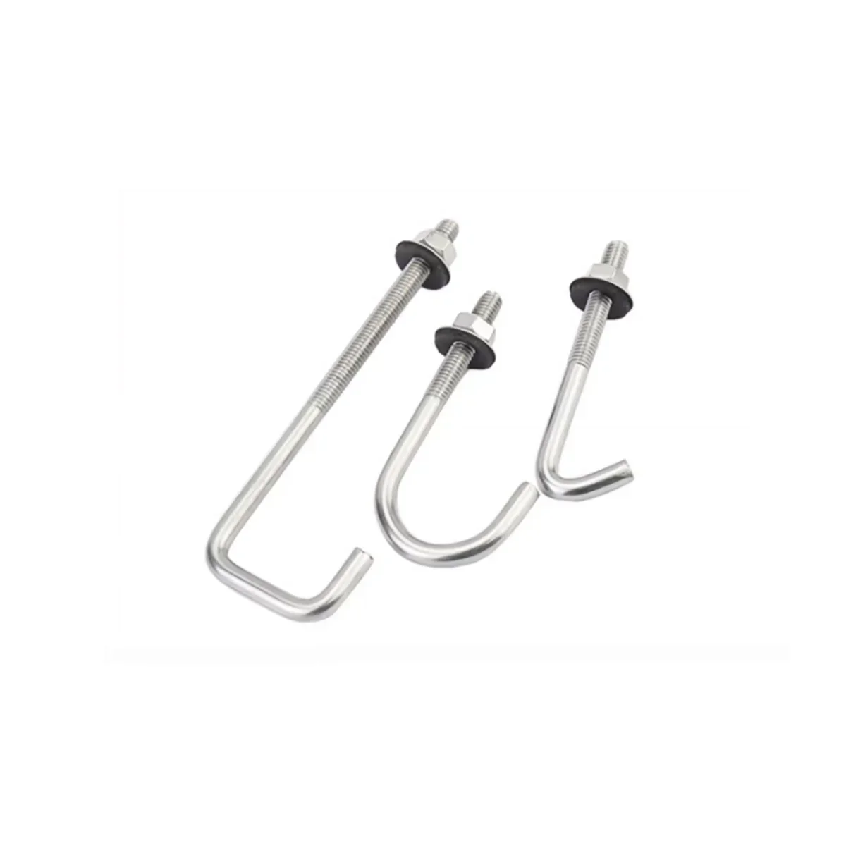 304 Stainless Steel Square Hook Irregular Screw / Right Angle Hook Bolt