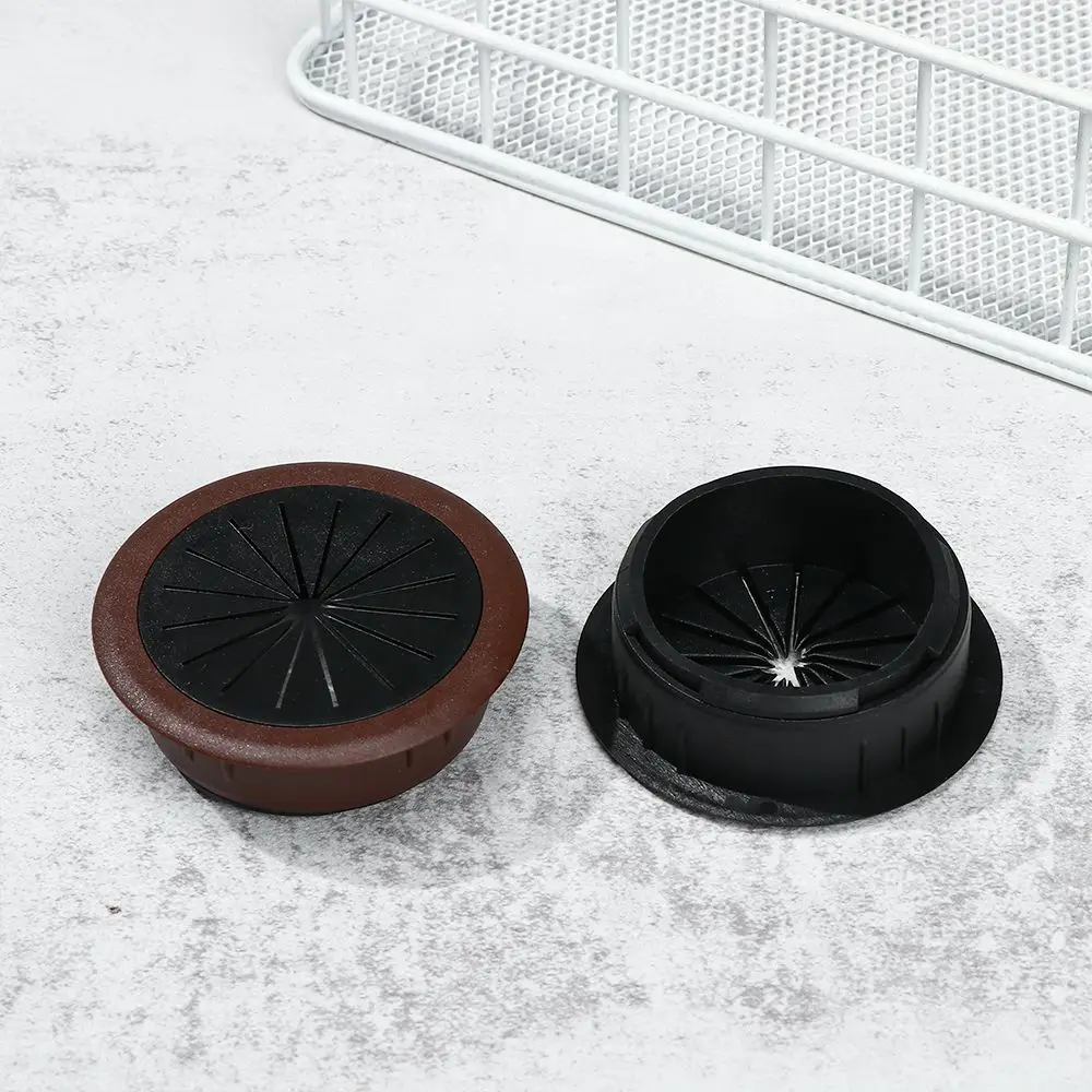 Cable Organizer Cable Hole Cover Desk Cord Grommet Hole Plug 60mm ABS Plastic Computer Table Wire Hole Cover Office Desk Grommet Cable Clamp Black Dust Plug Wire Tidy Storage Organizer
