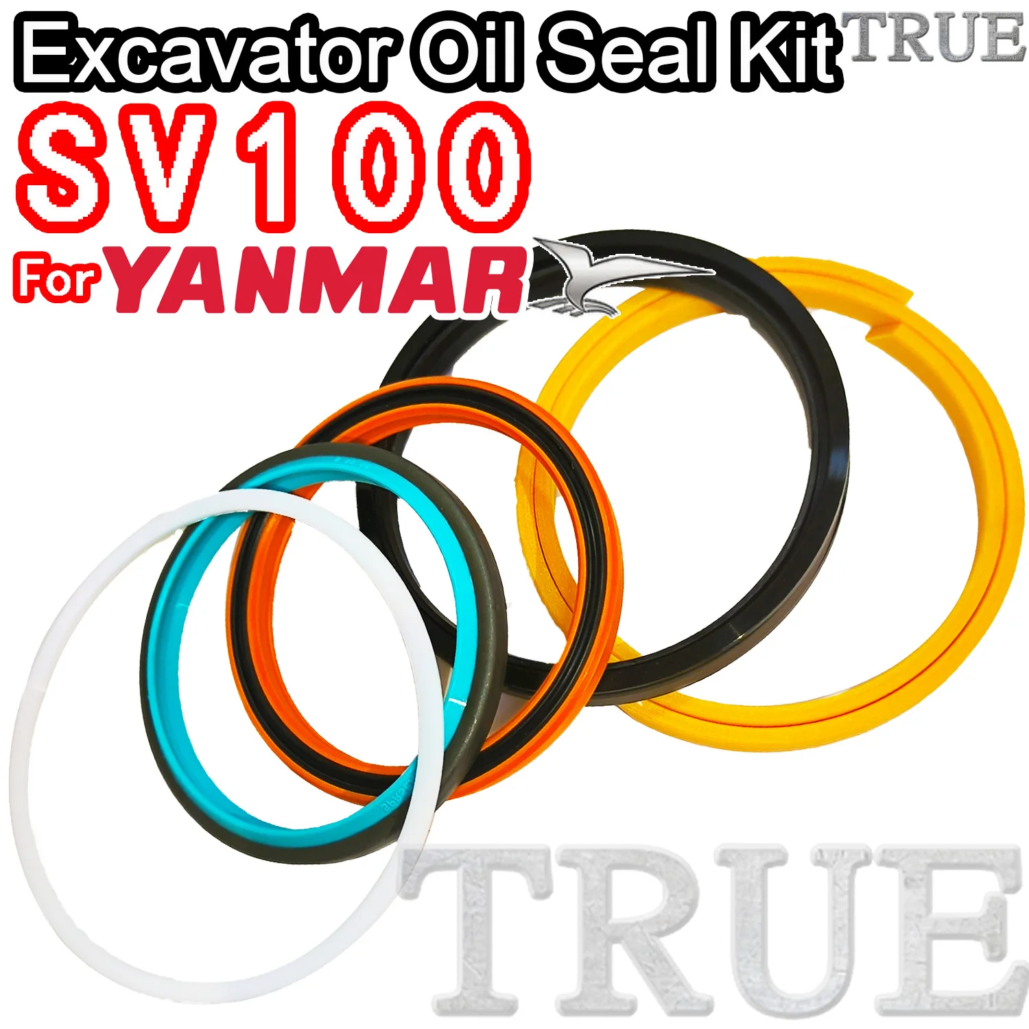 

For SV100 Yanmar Oil Seal Excavator Repair Kit Parts MOTOR Piston Rod Shaft Replacement Dust Bushing FKM High Quality Control