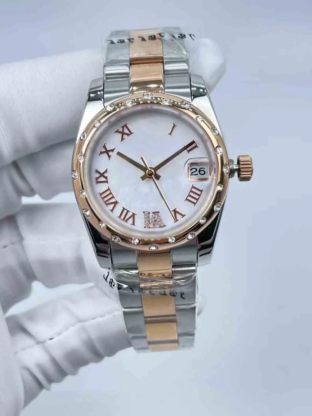 Ladies' Watch - 31mm Roman Dial, Mechanical Movement, Silver Accents