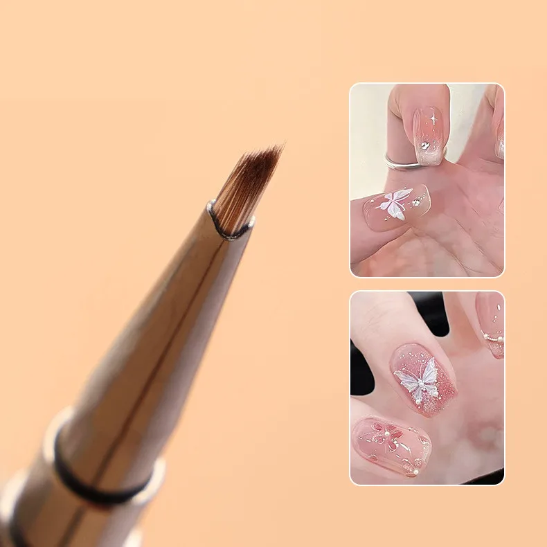 Sandalwood Gel Painting Triangular Brush Nail Art For Gel Tip Extension Acrylic Builder Accessory Nail Art Brushes 4