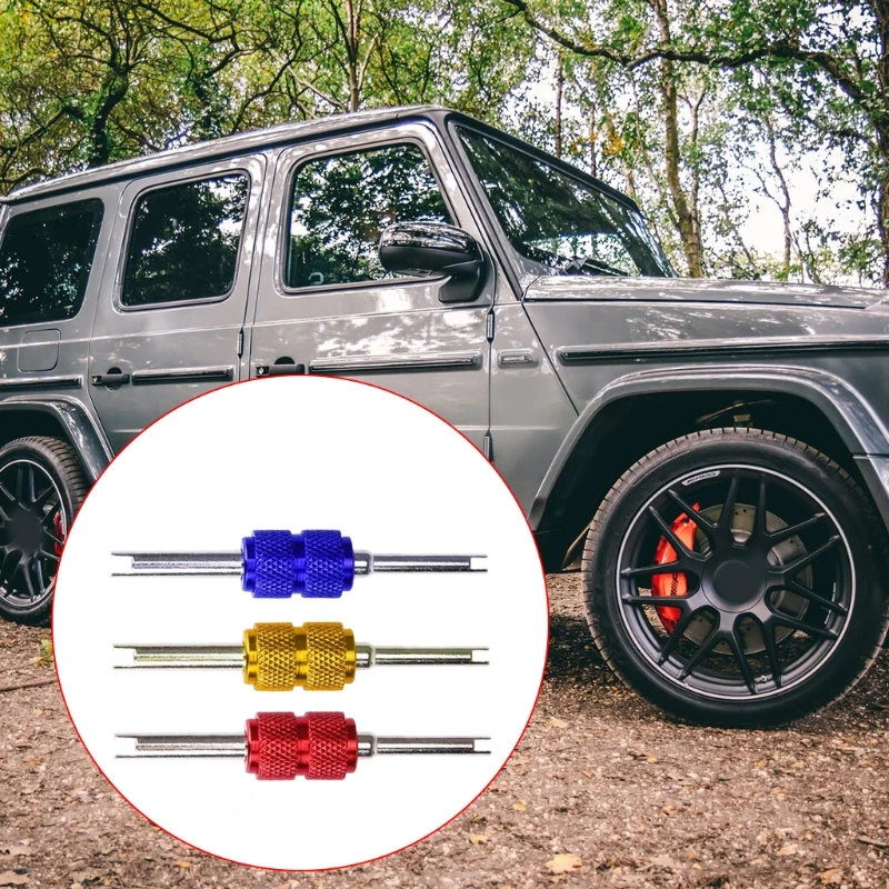 Dual-Headed Tire Valve Remover Tool for Cars & Bikes - Two Sizes