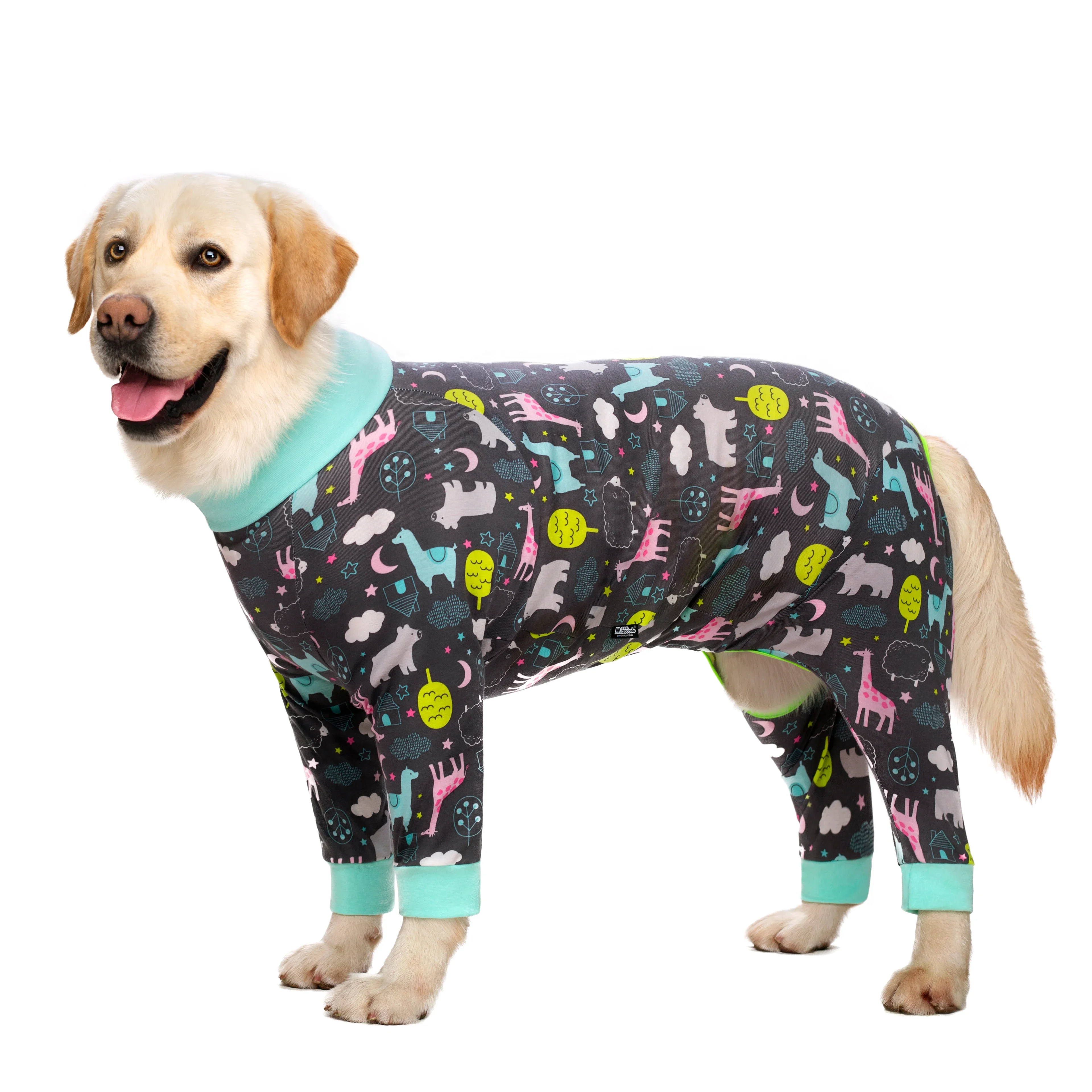 Medium large dogs pajamas for pet dogs clothes jumpsuit for dog costume coat cartoon printed clothing shirt