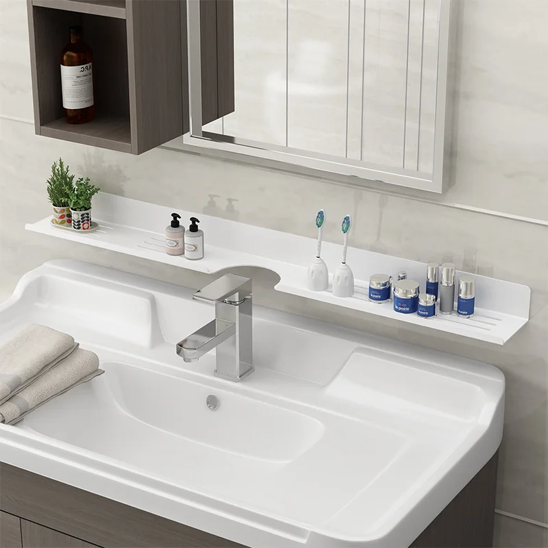 

Bathroom Shelf Kitchen Organizer White Black Shelves Shower Punch-Free Mounted Rack for Bathroom Accessories 2023 Household Item