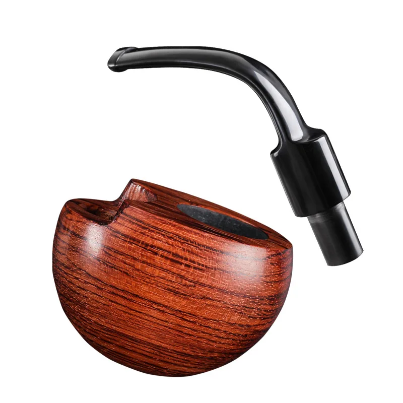 Rosewood 9mm filter pipe vest pocket tobacco pipe bent stem smoking accessories men's gift