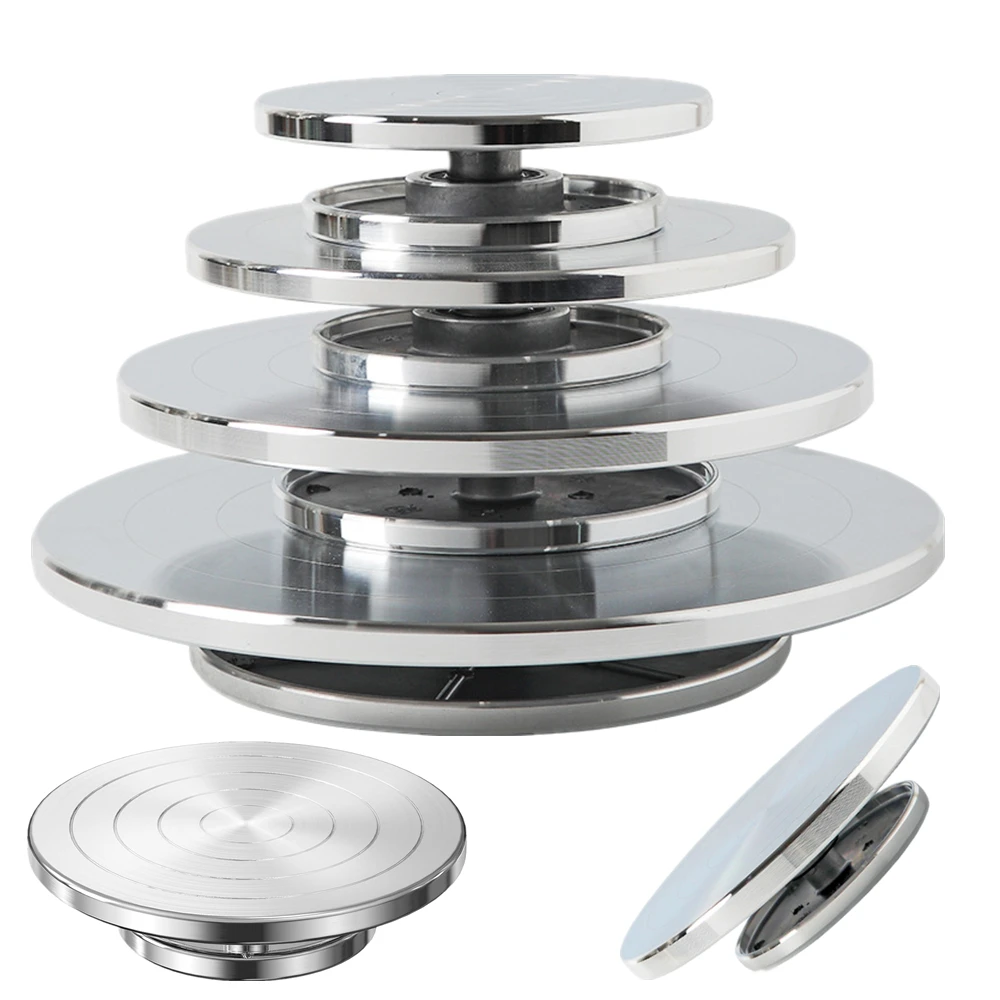 Ceramics Pottery Wheel Tools DIY Double-Sided Clay Turntable 15-25CM Cake Pottery Turntable Aluminum Alloy Wheel Tool