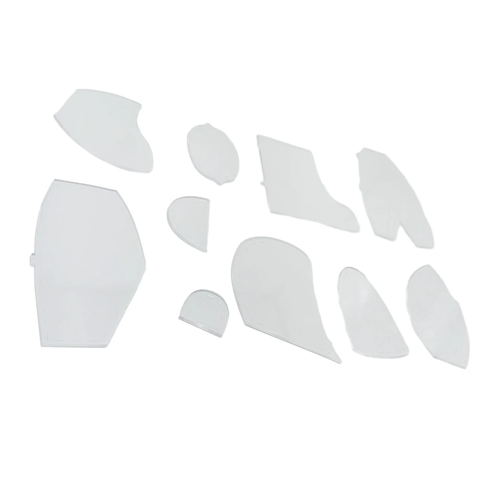 10Pcs DIY Templates Quilting Templates Transparent Practical Sewing Ruler Patchwork Ruler Template Sewing Supplies Accessories