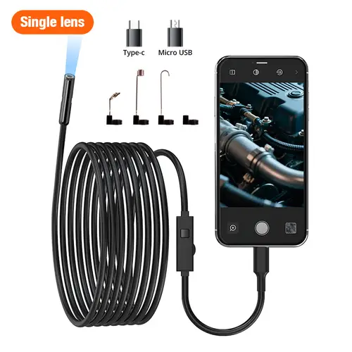 KERUI Single/Dual Lens Endoscope Camera For iPhone iPad IOS & Android Type-c Led Light IP67 Borescope Industry Inspection Camera - Image 7
