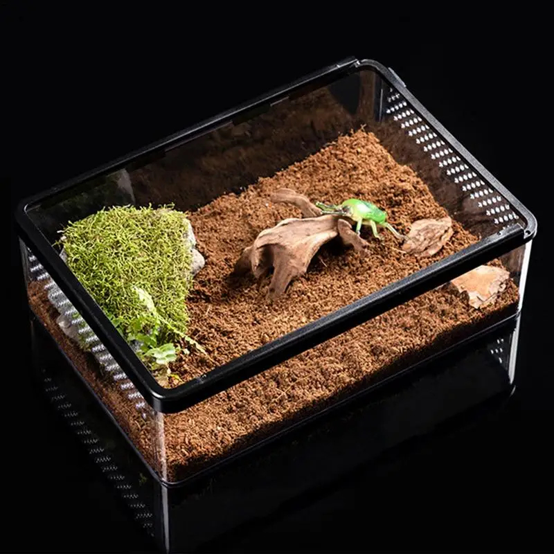 

Tortoise Breeding Box Transparent Reptile Terrarium Anti Escape Reptile Habitat Turtle Aquarium Tank Reptile Feeding Box