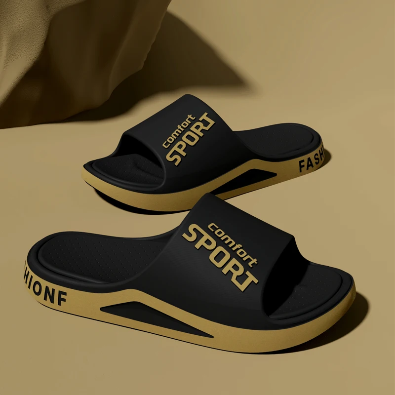 Fashion Men's Sandals Summer EVA Comfortable Anti-Slip Soft Soles House Slippers for Indoor Outdoor Wear Breathable Shower Slide