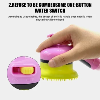 Pet Combing Massage Shower Head Bath Brush Dogs Cats Shower Shower Comb Pet Washing Supply Accessories Sprinkler Animal Dog Wash 5