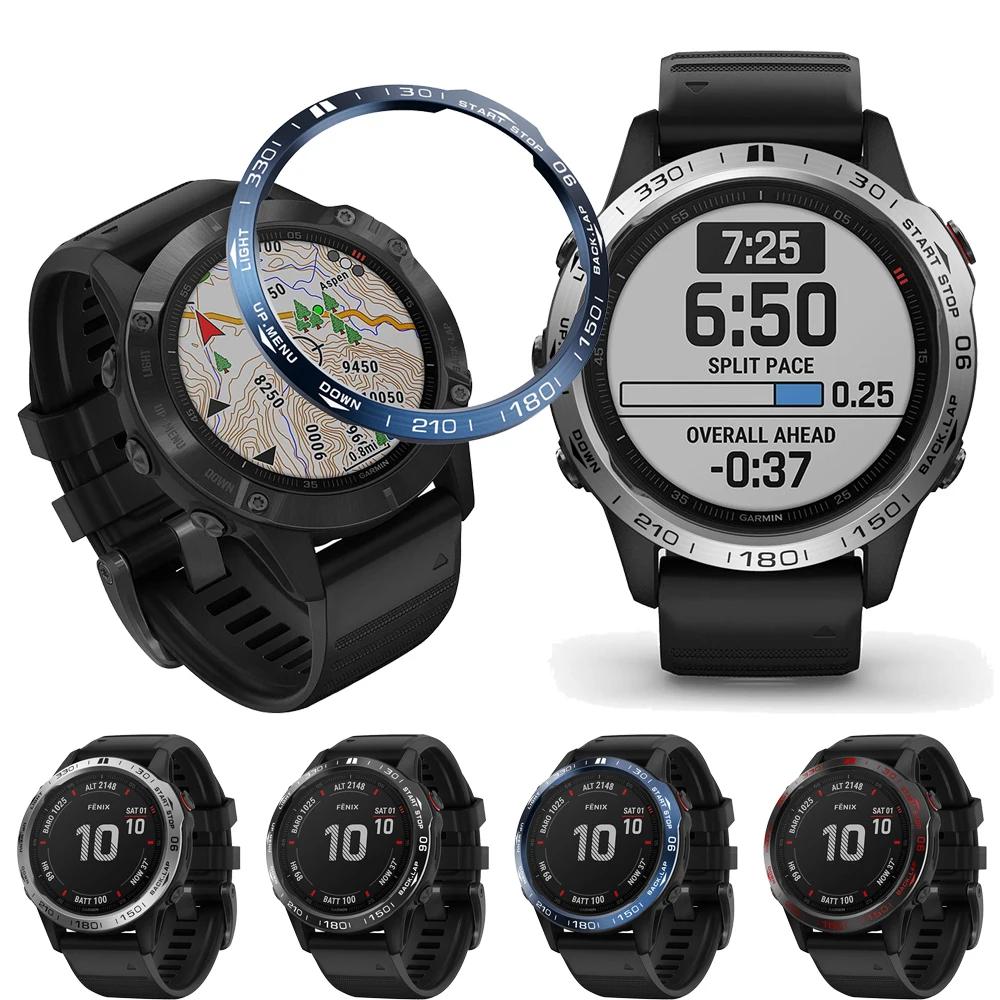 

For Garmin Fenix 7 7X 7S epix Pro 47mm 51mm Bezel Ring Stainless Steel Watch Bumper Cover Anti Scratch Metal Cover Protective