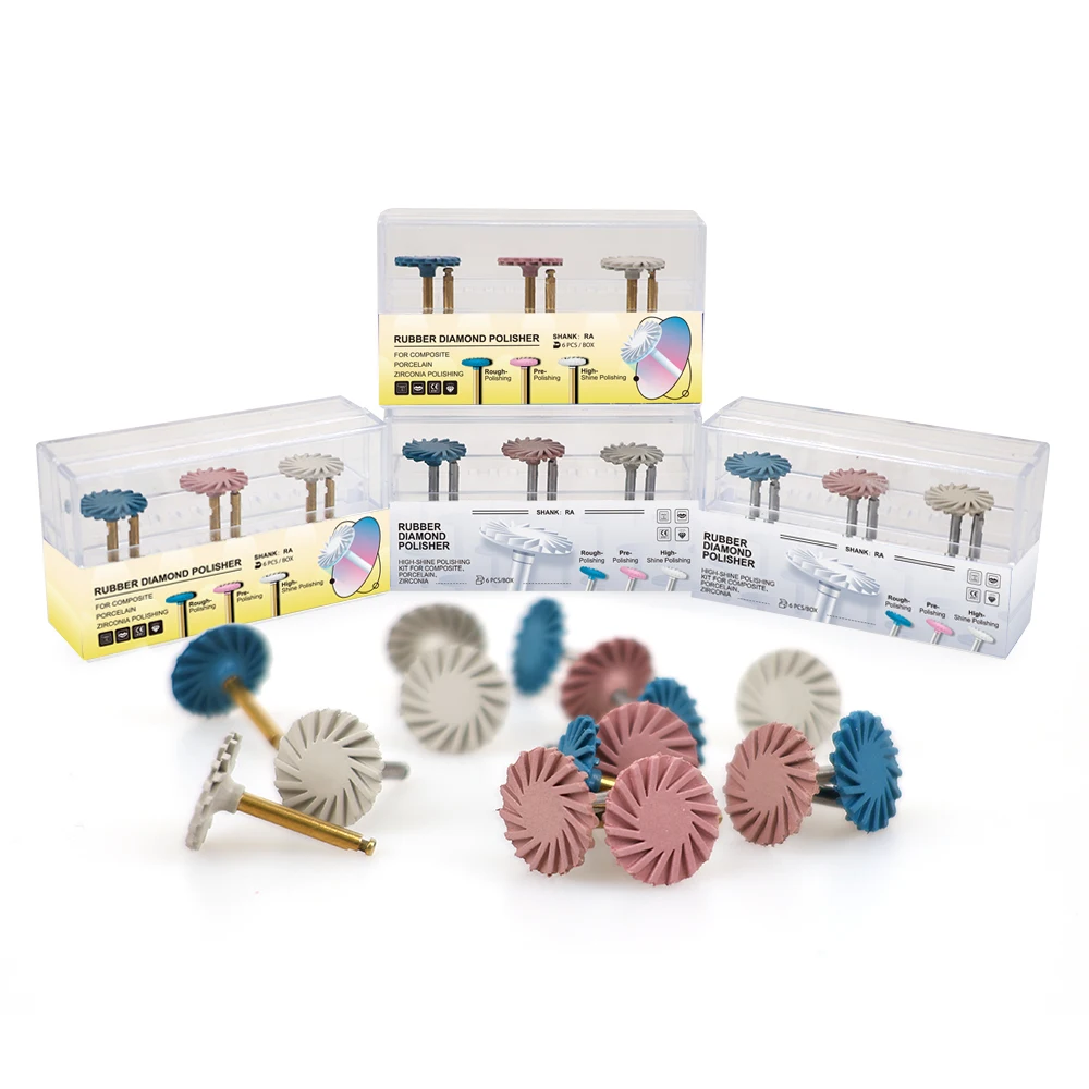ダイヤモンドポリッシャ 6 ピース/セット歯科ゴムポリッシャー複合樹脂ダイヤモンド
