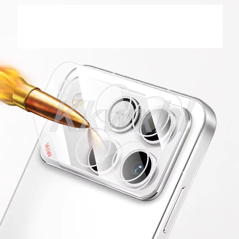 2-Pack 9H 3D Camera Lens Protective Film with Tempered Glass Back Cover