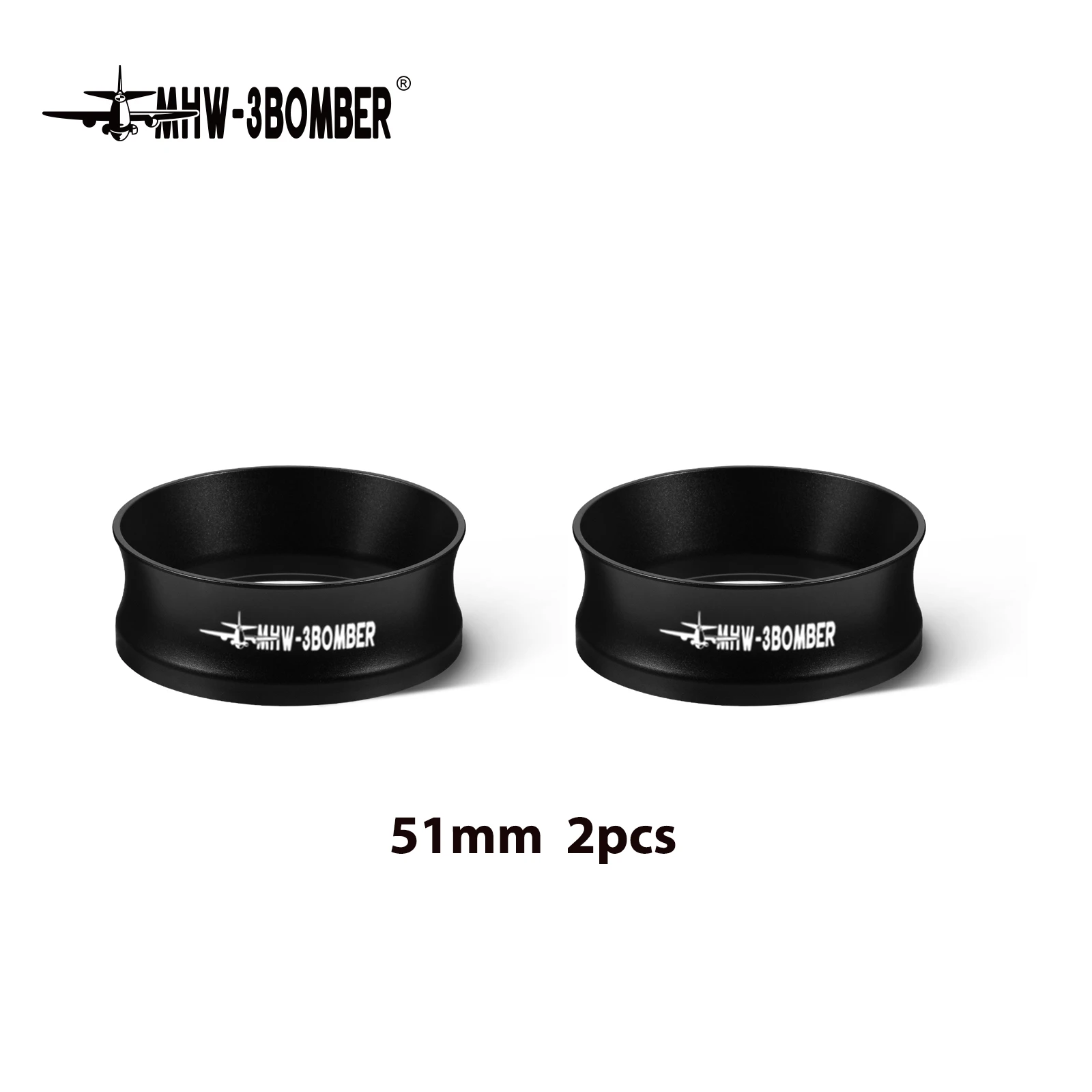 2pcs 51MM Black