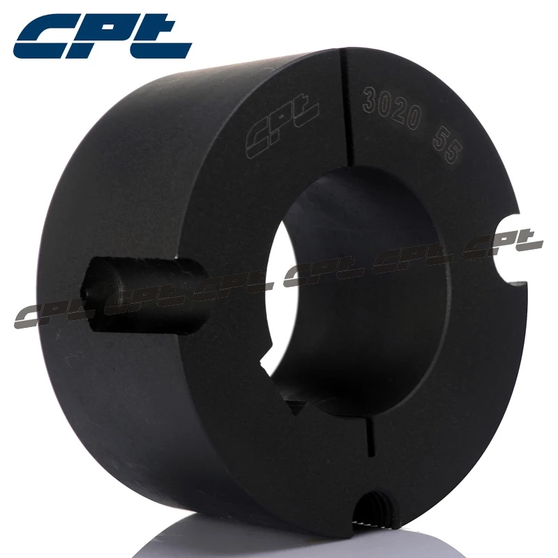 CPT 3020 taper lock bush,35~75mm bore diameter,two set screws included,cast iron GG25 material,surface phosphating Blacking