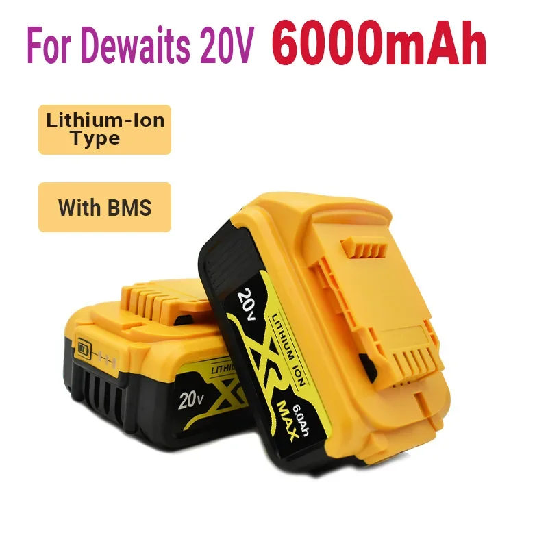 

Новая сменная батарея 18 в 18650 Ач MAX XR для электроинструмента DeWalt DCB184 DCB181 DCB182 DCB200 20 в 6A 18 в