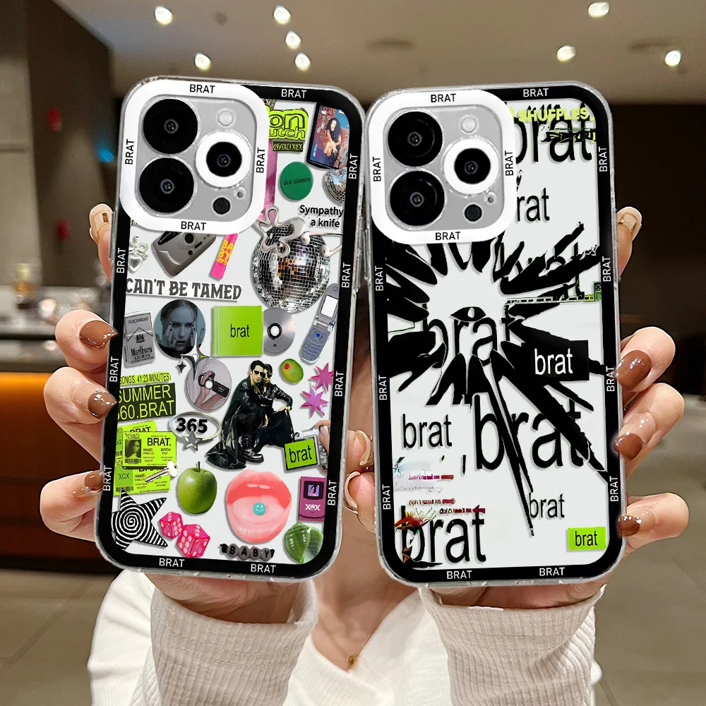 Stylish Charlis XCX B-BRAT Transparent Phone Case