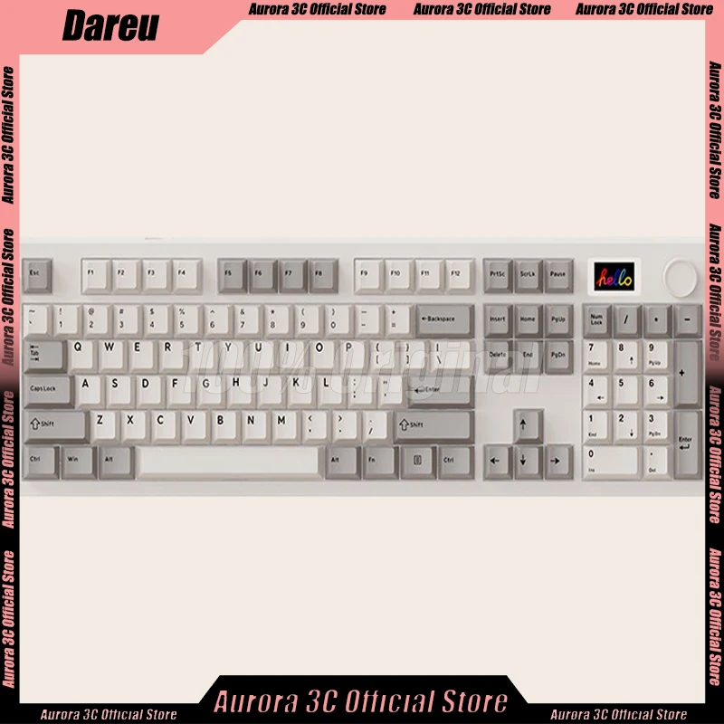 Dareu A104Pro 104Key Mechanical Gamer Keyboard With TFT Screen PBT Hot Swap Keycaps Wired Keyboard Pc Plate Gaming Keyboard Gift