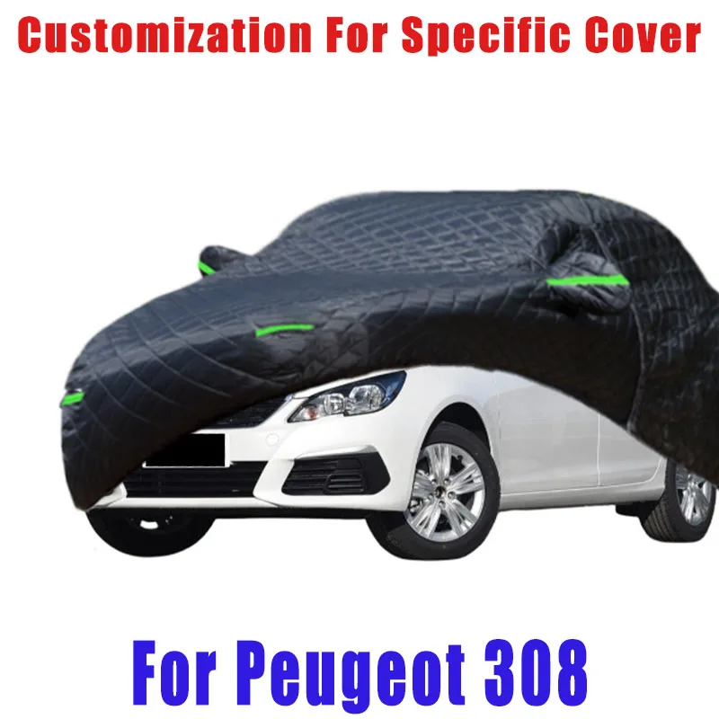 For Peugeot 308 Hail prevention cover auto rain protection, scratch protection, paint peeling protection, car Snow prevention