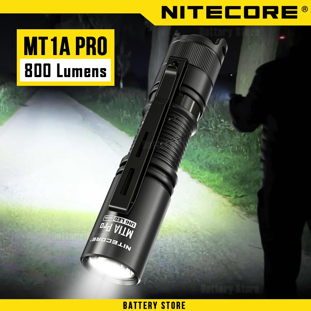 NITECORE MT1A Pro Flashlight UHi 25 LED 800 Lumens flashlamp USB-C torch Rechargeable Compact LED With 14500 Battery