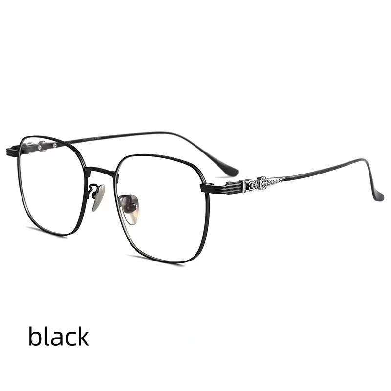 

53mm Fashion Glasses Women's Comfortable Vintage Polygon Pure Titanium Eyewear Prescription Eyeglasses Frame For Men 121215