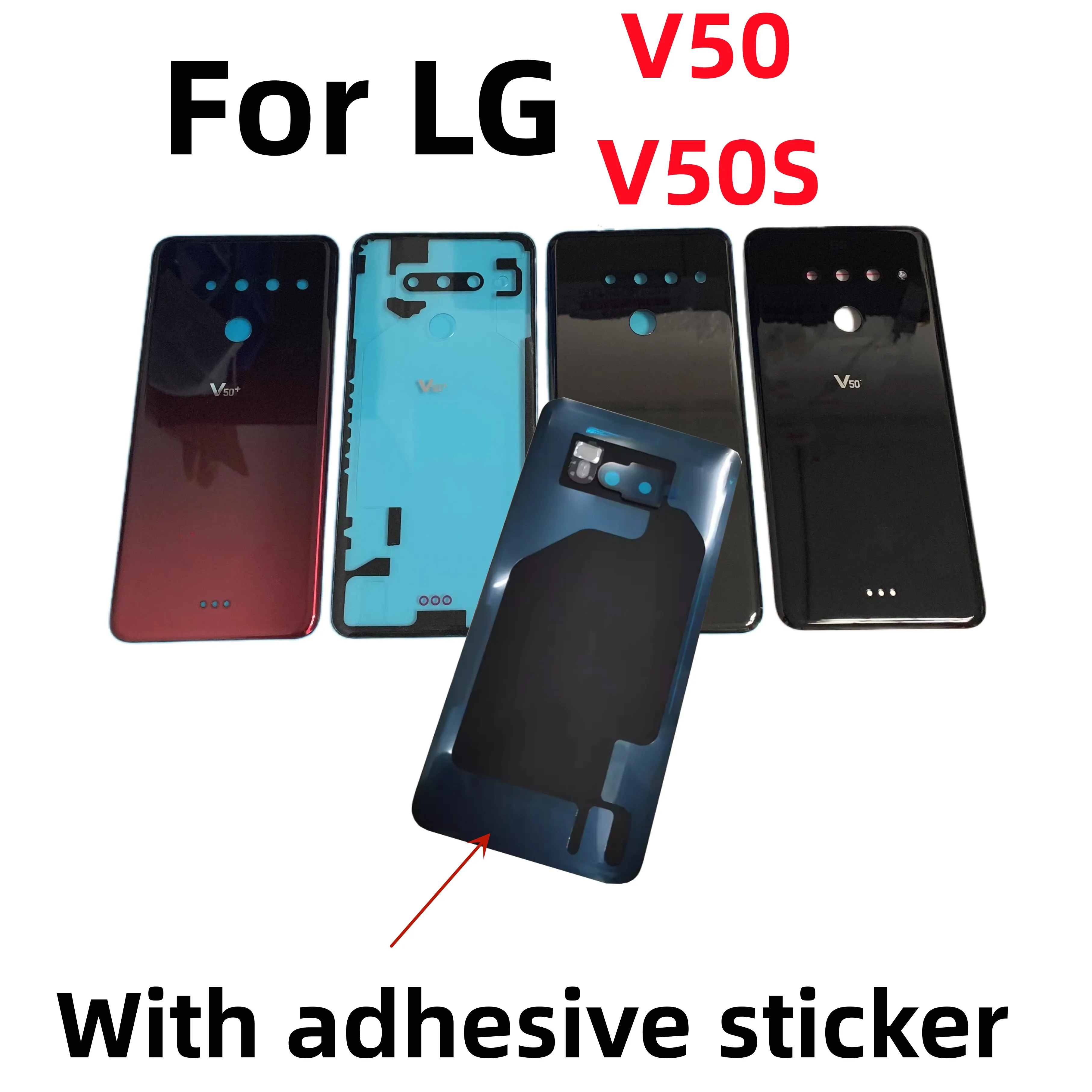 

Стеклянная батарея, черная крышка для телефона LG V50 V50S V50ThinQ V510 чехол LGV50, задняя крышка корпуса телефона, задняя крышка, задняя крышка