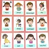 12PCS/Set Montessori Baby Learning Card Cartoon English Flash Cards for Children Kids Funny Memory Exercise Game Educational Toy 5