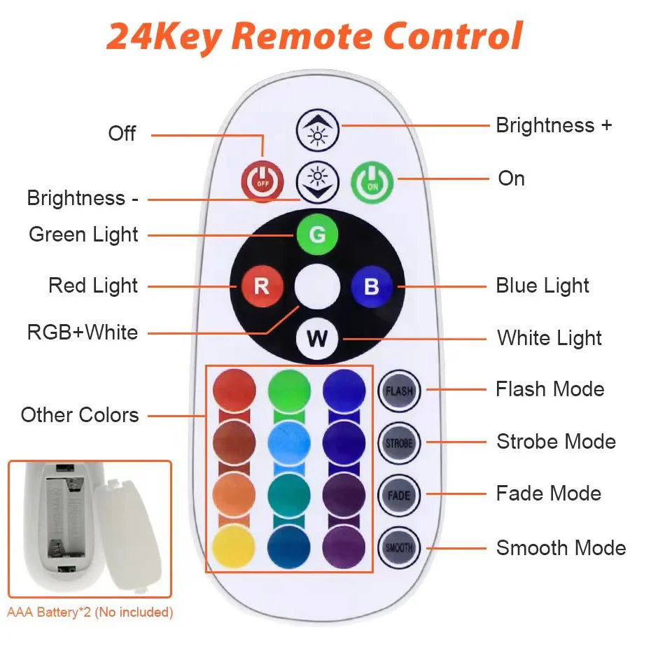 RGB LED 투광 조명, AC 220V 2835 LED 가로등, 방수 IP66 LED 스포트라이트, 야외 조명, 200W, 100W, 50W