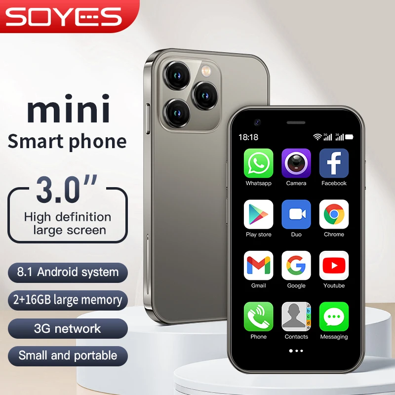 ONEMYTH SOYES XS15 Mini Smartphone Android 8.1 WCDMA 3G 2GB RAM 16GB ROM Bluetooth WIFI Dual Sim Card Samall Mobile Phone - Image 3