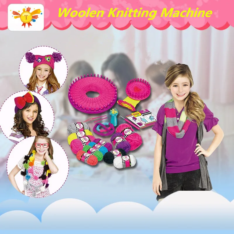 20-40 Needle Positions Big Hand Knitting Machine Weaving Loom Knit for Scraf Hat Children Educational Learning Toy