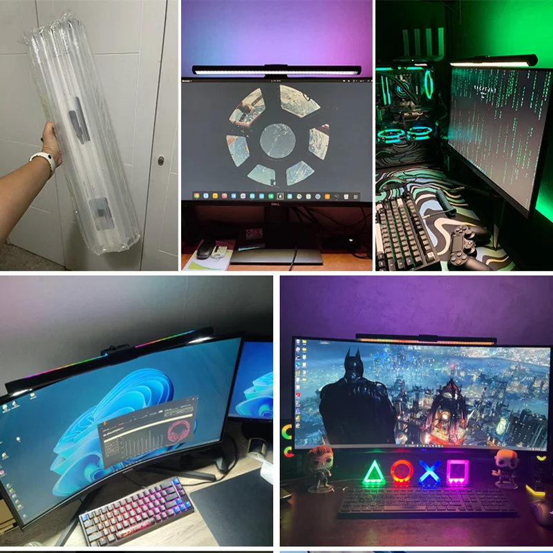 Greatzer Monitorlampe 55cm Mit Kabelloser Fernbedienung - LED Bürolampe Mit Farbtemperatur