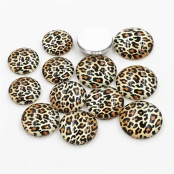 Leopard Handmade Photo Glass Cabochons - Various Sizes Available - 8mm X 50pcs