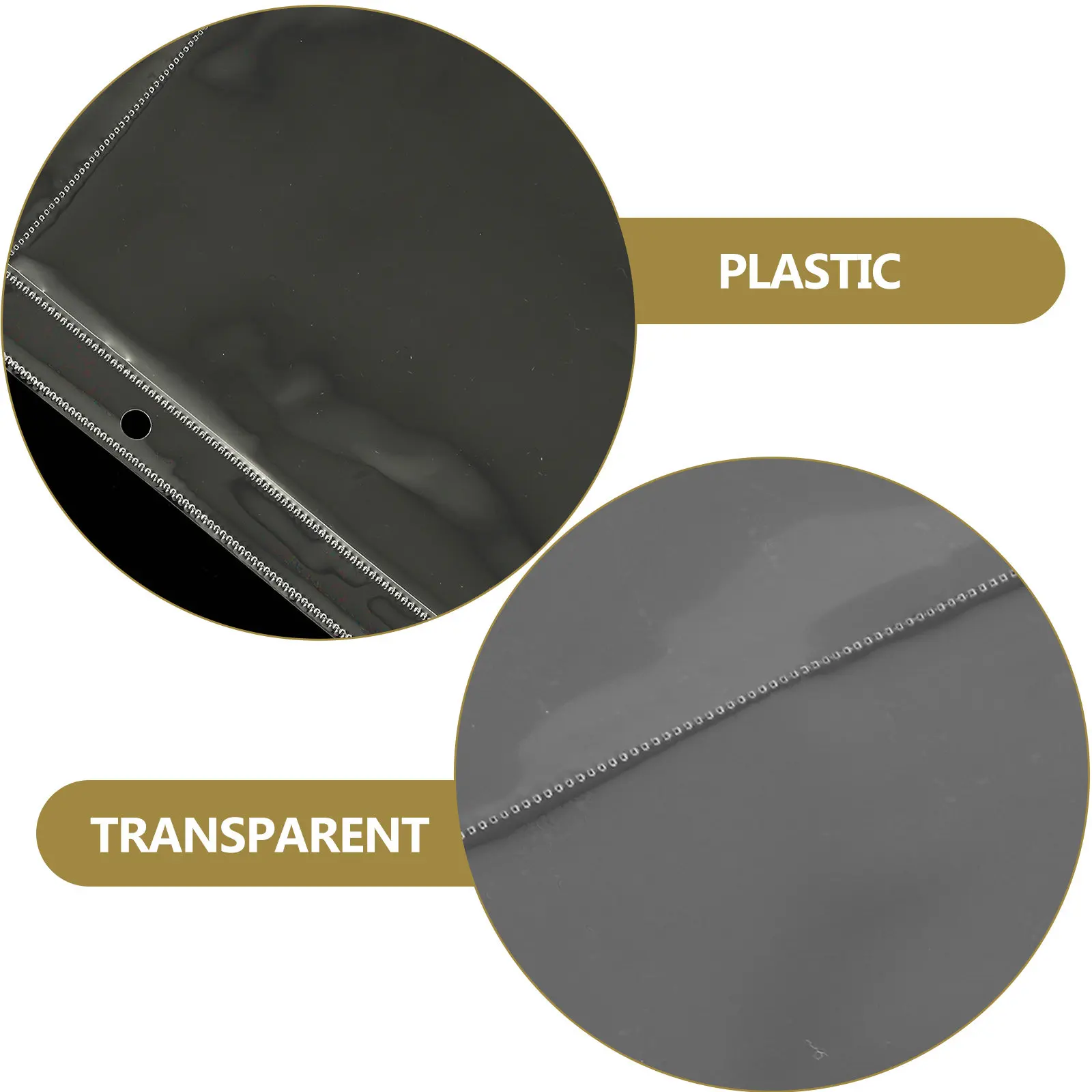 20개 사진앨범 교체 페이지 투명 플라스틱 슬리브 4링 루즈리프 사진 정리용 투명 홀더